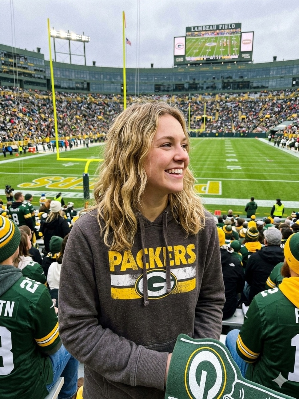 NFL Pro Line Woman’s Green Bay Packers Football Charcoal Gray Hoodie Size Large